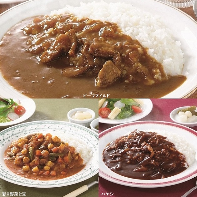 ≪新宿中村屋≫プチカレー（ビーフマイルド、彩り野菜と豆）、プチハヤシセット 計12袋