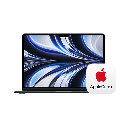 Apple 13インチMacBook Air: 8コアCPUと8コアGPUを搭載したApple M2チップ, 16GB, 256GB SSD - ミッドナイト with AppleCare+