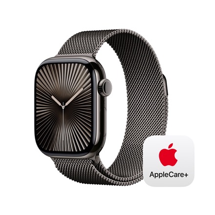 Apple Watch Series 10（GPS + Cellularモデル）- 42mmスレートチタニウムケースとスレートミラネーゼループ with AppleCare+