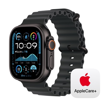 Apple Watch Ultra 2（GPS + Cellularモデル）- 49mmブラックチタニウムケースとブラックオーシャンバンド with AppleCare+