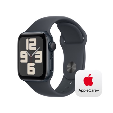 Apple Watch SE（GPSモデル）- 40mmミッドナイトアルミニウムケースとミッドナイトスポーツバンド - S/M with AppleCare+