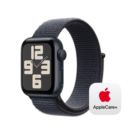 Apple Watch SE（GPSモデル）- 40mmミッドナイトアルミニウムケースとインクスポーツループ with AppleCare+