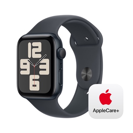 Apple Watch SE（GPSモデル）- 44mmミッドナイトアルミニウムケースとミッドナイトスポーツバンド - S/M with AppleCare+