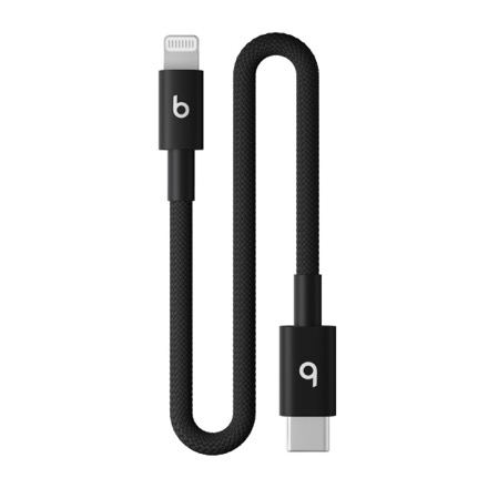 Apple Beats USB-C - Lightning 編み込み式充電ショートケーブル（20cm） - ボルトブラック