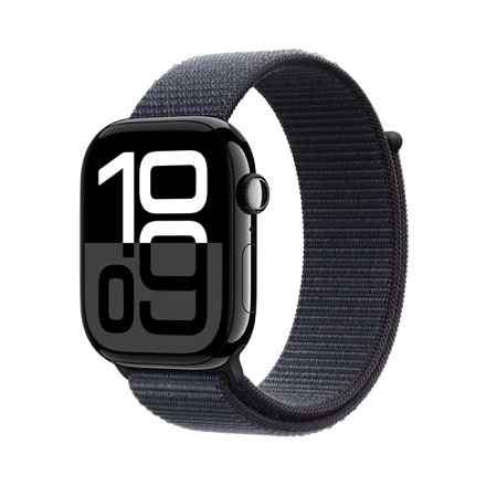 Apple Watch Series 10（GPS + Cellularモデル）- 46mmジェットブラックアルミニウムケースとインクスポーツループ