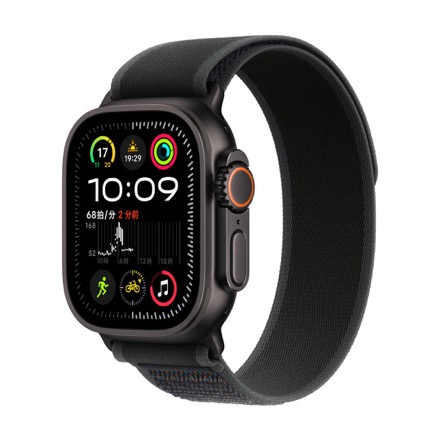 Apple Watch Ultra 2（GPS + Cellularモデル）- 49mmブラックチタニウムケースとブラックトレイルループ - S/M