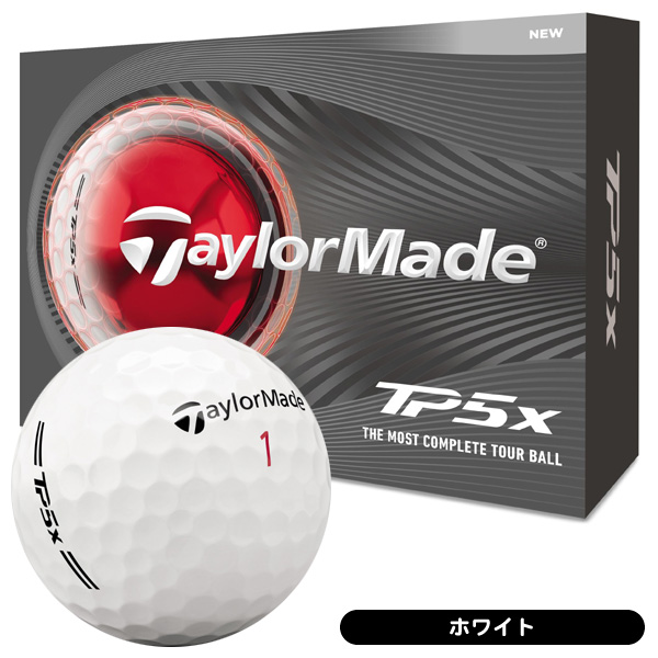 テーラーメイド TP5x ゴルフボール 1ダース 12球入り 2026年モデル ホワイト