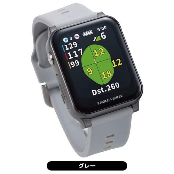 朝日ゴルフ イーグルビジョン ACROSS 腕時計型 GPSゴルフナビ グレー