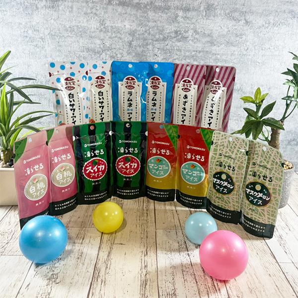 凍らせて食べるアイス パウチ アソートセット 友桝飲料 凍ル堂・果実アイス 7種類セット 80gパウチ×各種2個/計14個『OMS』