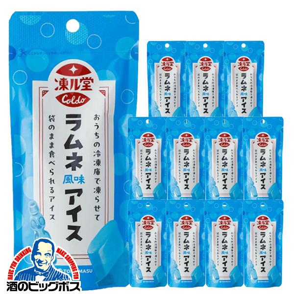 凍らせて食べるアイス パウチタイプ 友枡飲料 凍ル堂 ラムネアイス 80g×1ケース/12本(012)『FSH』