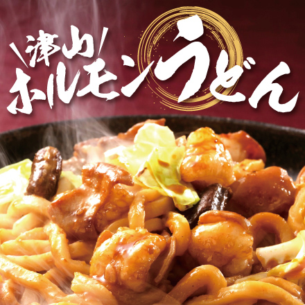 津山ホルモンうどんセット 4袋 岡山県 中国地方 美食うまいもん市場