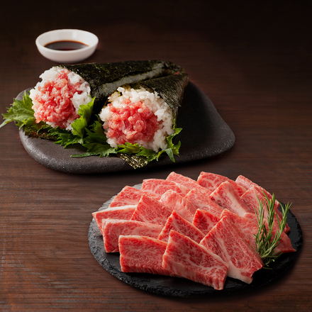 ふじ馬刺し ネギトロ＋藤彩牛 バラ 焼肉用 200g