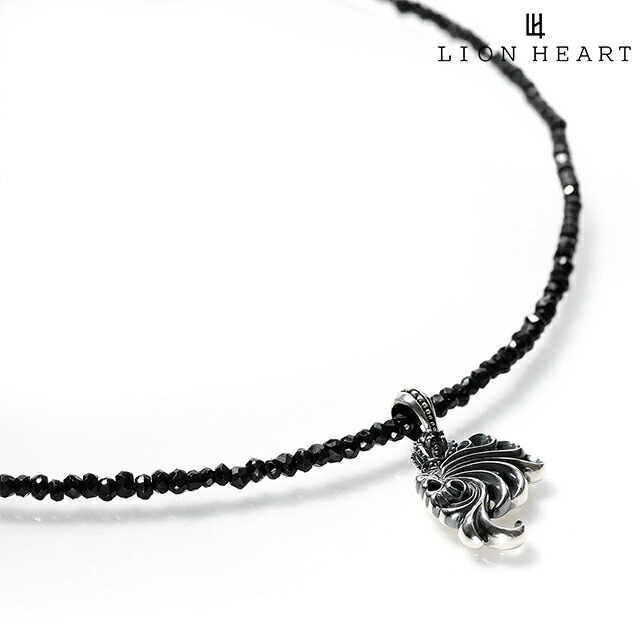 ライオンハート ネックレス メンズ ブランド LION HEART ハウル 動物 04N13HL02 シルバー ブラック アクセサリー