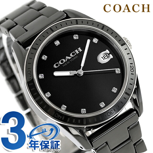 コーチ プレストン クォーツ 電池式 腕時計 ブランド レディース COACH 14503262 アナログ ブラック 黒 おしゃれ 防水 軽い 華奢 かわいい プレゼント 女性 実用的