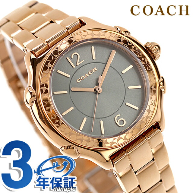 コーチ スージー クォーツ 電池式 腕時計 ブランド レディース COACH 14503963 アナログ グレー ピンクゴールド おしゃれ 防水 軽い 華奢 かわいい プレゼント 女性 実用的