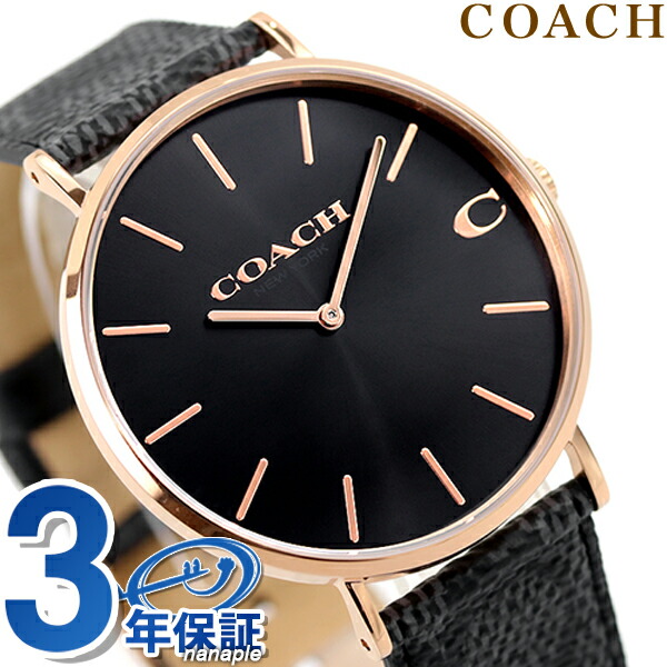 コーチ 腕時計 チャールズ 41mm クオーツ メンズ 時計 14602550 COACH ブラック×グレー