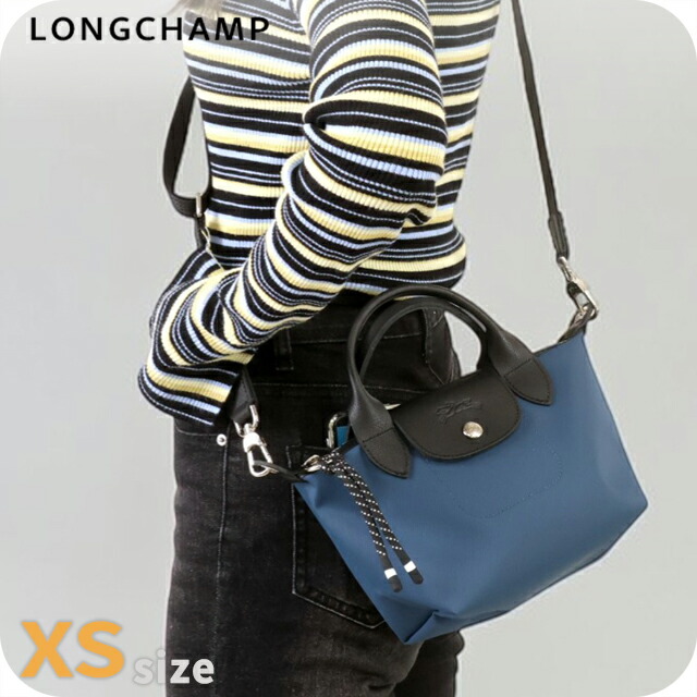 ロンシャン ショルダーバッグ レディース ブランド LONGCHAMP プリアージュ エナジー XS トップハンドルバッグ ハンドバッグ 2WAY L1500HSR806 インクブルー バッグ 斜めがけ 高級 おしゃれ プレゼント 女性 実用的 かわいい
