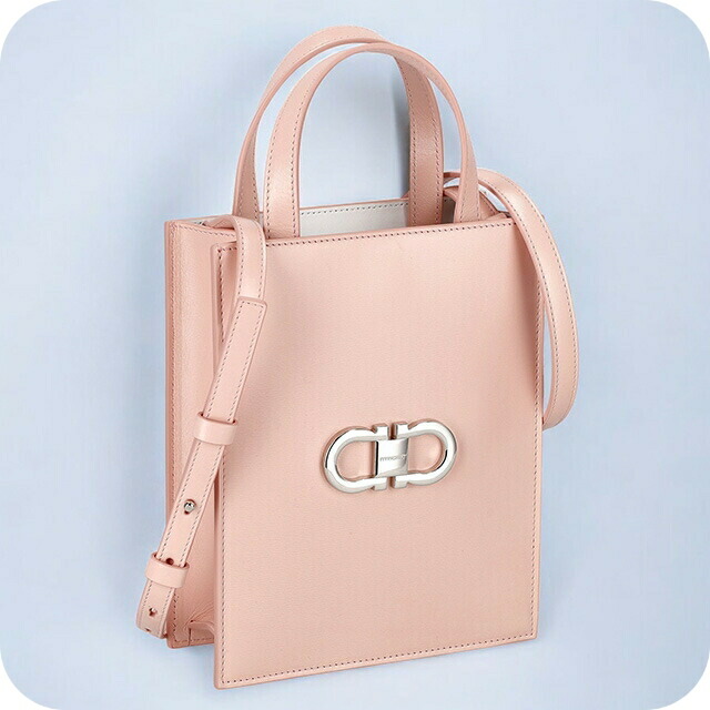 フェラガモ ハンドバッグ レディース Ferragamo 218358CALF NYLPK 771 813 ピンク 軽量 小さめ 手提げ ブランド 高級 おしゃれ プレゼント 女性 実用的 かわいい