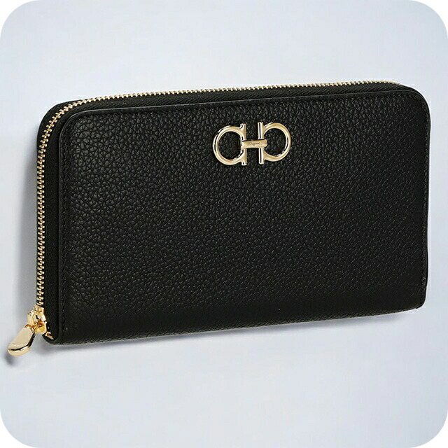 フェラガモ 長財布 レディース Ferragamo 220405CALF NER 758 661 ブラック ウォレット ブランド 高級 おしゃれ プレゼント 実用的