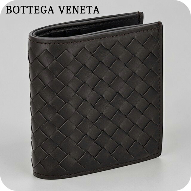 ボッテガ・ヴェネタ 二つ折り財布 二折財布 メンズ ブランド BOTTEGA VENETA 222338-V47W1 2006 ダークブラウン ウォレット 高級 おしゃれ プレゼント 実用的