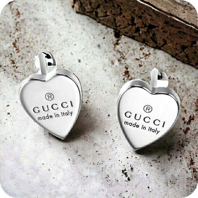 グッチ ピアス トレードマーク 刻印 ハートモチーフ スタッド sterling silver レディース 223990 J8400 8106 GUCCI シルバー