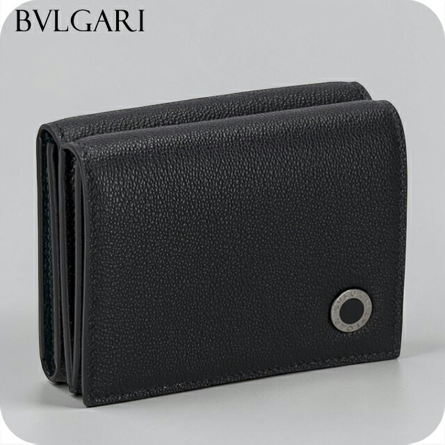 ブルガリ 三つ折り財布 三折財布 レディース ブランド BVLGARI 291681 BLK ブラック/グリーン