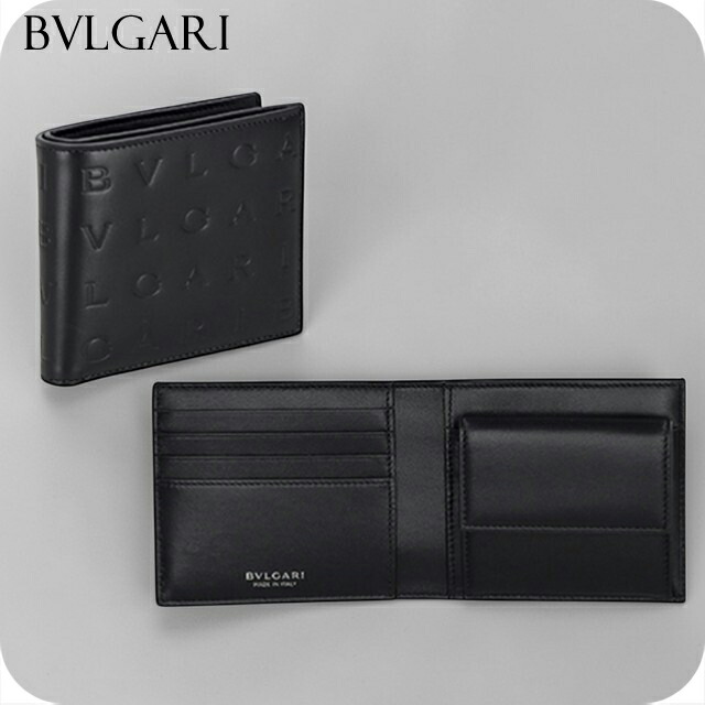 ブルガリ 二つ折り財布 二折財布 レディース ブランド BVLGARI 292714 BLK ブラック