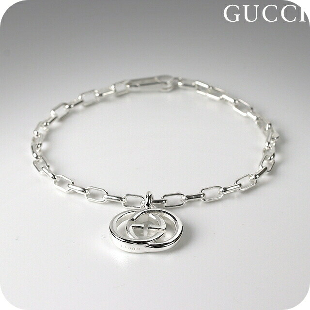 GUCCI グッチ ブレスレット メンズ ブランド インターロッキングG XL チェーン シルバー925 295711 J8400 8106 GUCCI専用BOX シルバーアクセサリー 誕生日プレゼント ギフト 男性 プレゼント 実用的