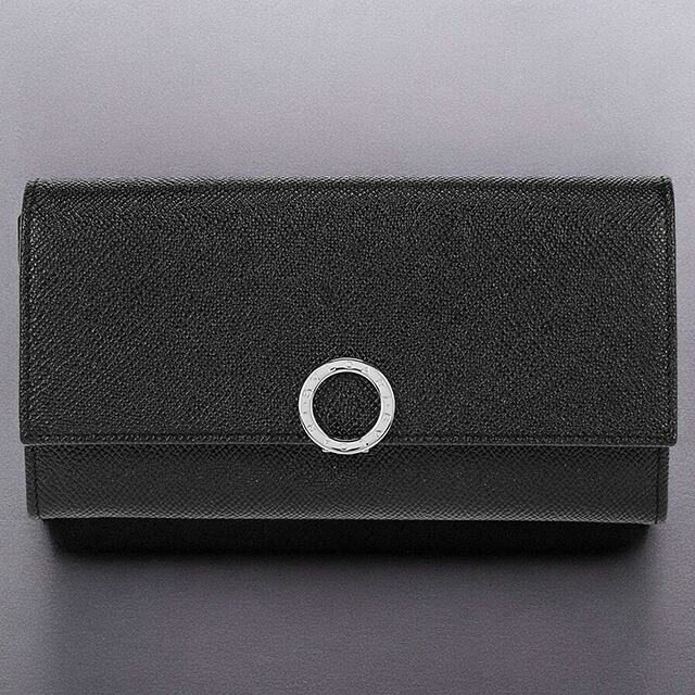 ブルガリ 長財布 メンズ レディース BVLGARI レザー 30414GRAIN BLK ブラック ウォレット ブランド 高級 おしゃれ プレゼント 実用的
