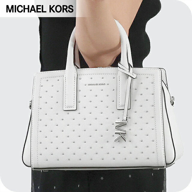 マイケルコース ハンドバッグ レディース ブランド MICHAEL KORS レイラ 2WAY 30R6S9IS1E-085 OPTIC WHITE 軽量 小さめ 手提げ 高級 おしゃれ プレゼント 女性 実用的 かわいい
