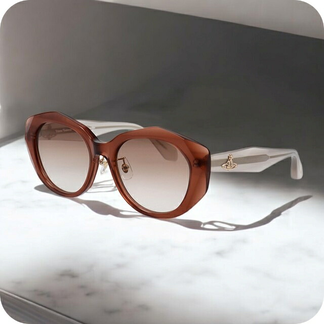 ヴィヴィアン ウエストウッド サングラス メンズ レディース ブランド Vivienne Westwood プラスチック 41-5002-2 フレームカラー ピンクブラウン レンズカラー ブラウンハーフ 小物 ビビアン