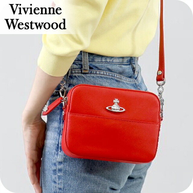 ヴィヴィアン ウエストウッド ショルダーバッグ レディース ブランド Vivienne Westwood 48020008U L008V H401 レッド ビビアン 斜めがけ 高級 おしゃれ プレゼント 女性 実用的 かわいい