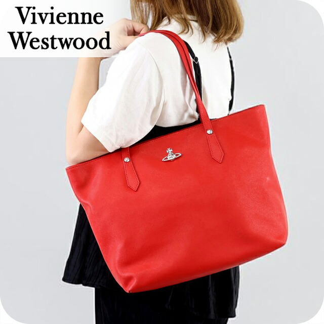 ヴィヴィアン ウエストウッド トートバッグ レディース ブランド Vivienne Westwood 4D010002U L008V H401 レッド ビビアン 軽量 手提げ 高級 おしゃれ プレゼント 女性 実用的 かわいい