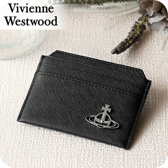 ヴィヴィアン ウエストウッド カードケース コンパクト メンズ レディース ブランド Vivienne Westwood ロゴ 5403000BU S000B N401 BLACK ビビアン 定期入れ 高級 おしゃれ プレゼント 実用的