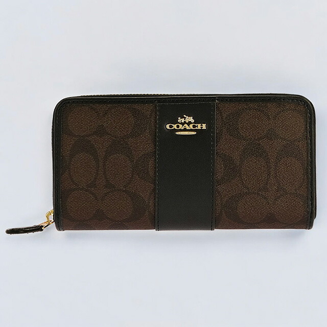 コーチ 長財布 レディース ブランド COACH シグネチャー 54630 IMAA8 ブラウン/ブラック ウォレット 高級 おしゃれ プレゼント 実用的