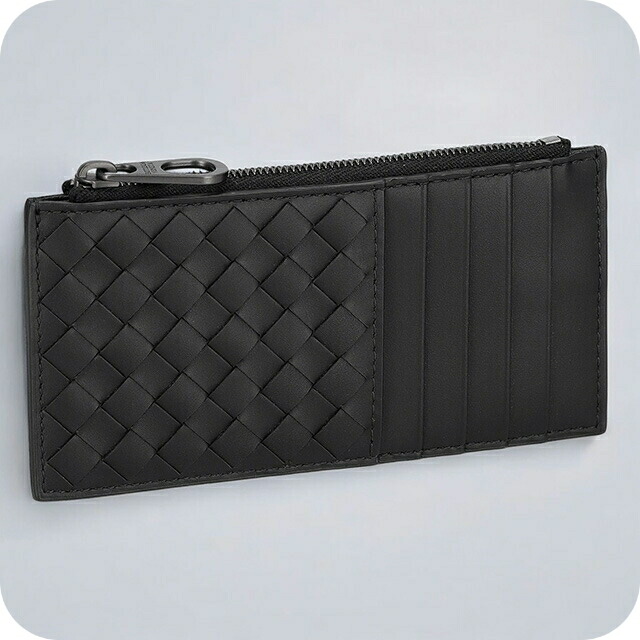 ボッテガ・ヴェネタ コインケース メンズ BOTTEGA VENETA イントレチャート 566430 V47W1 1275 ブラック 小銭入れ 小さい ブランド 高級 おしゃれ プレゼント 実用的