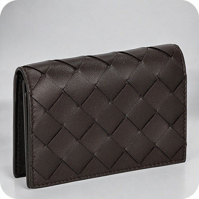 ボッテガ・ヴェネタ 名刺入れ メンズ ブランド BOTTEGA VENETA イントレチャート レザー 593115-V3UH2 ダークブラウン 高級 おしゃれ プレゼント 実用的