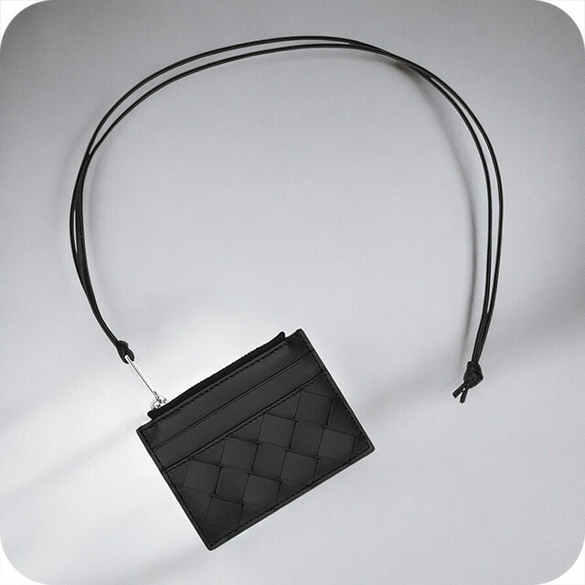 ボッテガ・ヴェネタ コインケース メンズ ブランド BOTTEGA VENETA イントレチャート レザー 620344-V3US3 ブラック 小銭入れ 小さい 高級 おしゃれ プレゼント 実用的