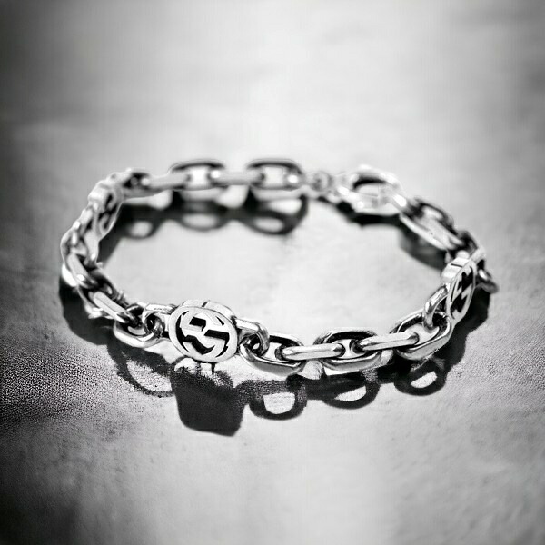 グッチ ブレスレット インターロッキングG 17cm sterling silver ユニセックス メンズ レディース 620798 J8400 0811 GUCCI シルバー プレゼント 実用的