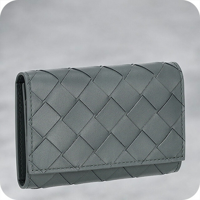 ボッテガ・ヴェネタ キーケース メンズ レディース ブランド BOTTEGA VENETA イントレチャート レザー 630336-V3US1 ブルーグレー 高級 おしゃれ プレゼント 実用的