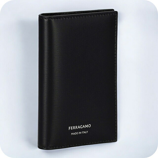 フェラガモ カードケース メンズ Ferragamo 661332CALF NER 770 104 ブラック 定期入れ ブランド 高級 おしゃれ プレゼント 実用的