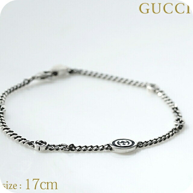 グッチ ブレスレット メンズ ブランド GUCCI インターロッキングG チェーン シルバー925 678657 J8410 8191 シルバー アクセサリー