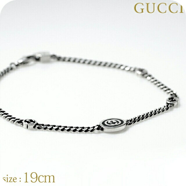 グッチ ブレスレット メンズ ブランド GUCCI インターロッキングG チェーン シルバー925 678657 J8410 8191 シルバー アクセサリー