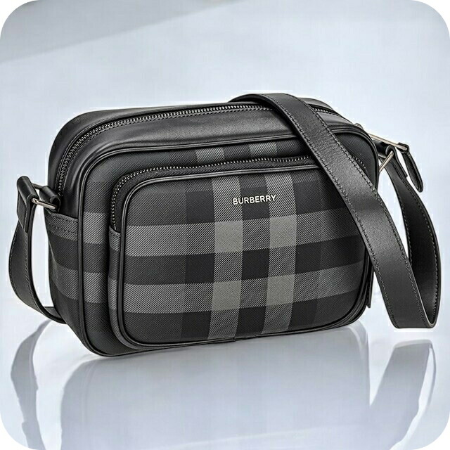 バーバリー ショルダーバッグ メンズ レディース BURBERRY チェック 8074099 ブラック 斜めがけ ブランド 高級 おしゃれ プレゼント 男性 実用的 かっこいい