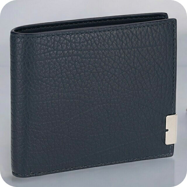バ－バリ－ 二つ折り財布 メンズ BURBERRY 8089532 ネイビー ウォレット ブランド 高級 おしゃれ プレゼント 実用的