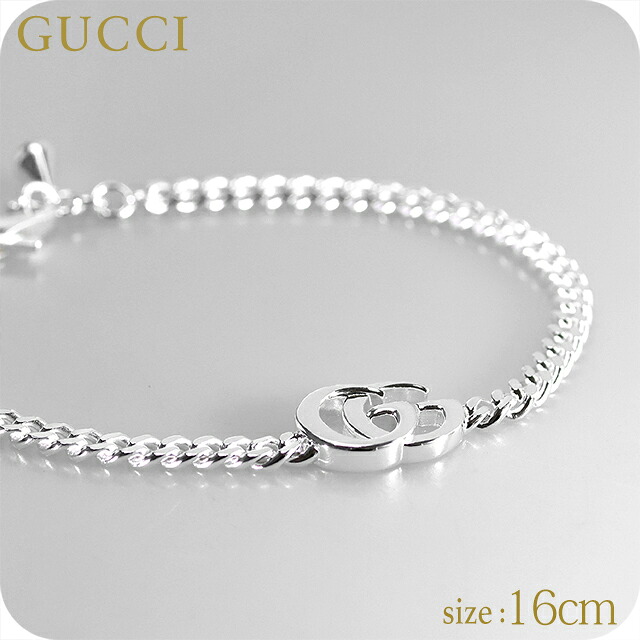 グッチ ブレスレット メンズ GUCCI ダブルG チェーン 814917 J8400 8106 シルバー アクセサリー 腕輪 ジュエリー ブランド 高級 おしゃれ プレゼント 男性 実用的 かっこいい