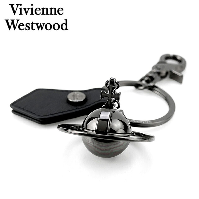 ヴィヴィアン ウエストウッド キーリング レディース ブランド Vivienne Westwood SAFFIANO ロゴ 8203010EU OM0009 N405 ガンメタル ビビアン 高級 おしゃれ プレゼント 実用的