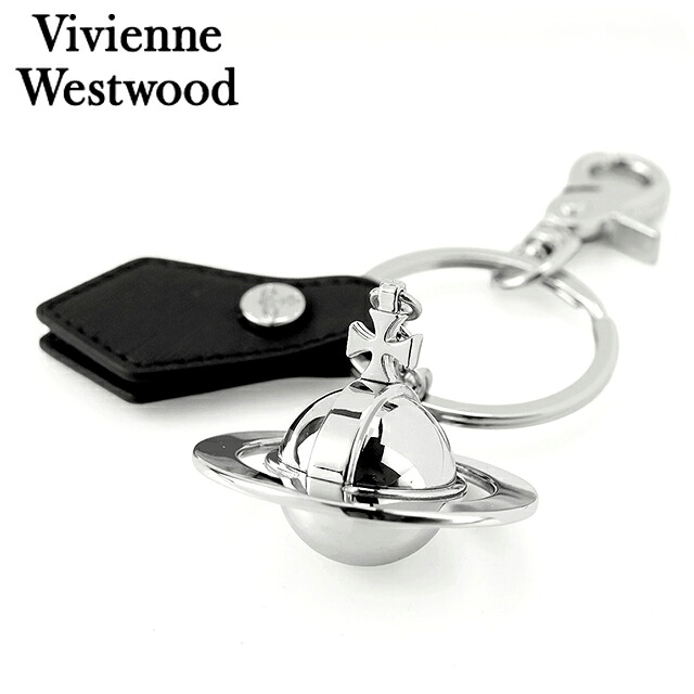 ヴィヴィアン ウエストウッド キーリング レディース ブランド Vivienne Westwood SAFFIANO ロゴ 8203010HU OM0009 N405 シルバー ビビアン 高級 おしゃれ プレゼント 実用的