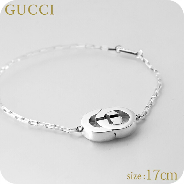 グッチ ブレスレット メンズ レディース GUCCI インターロッキング 853966 J8400 0818 シルバー アクセサリー 腕輪 ジュエリー ブランド 高級 おしゃれ プレゼント 実用的 ペア