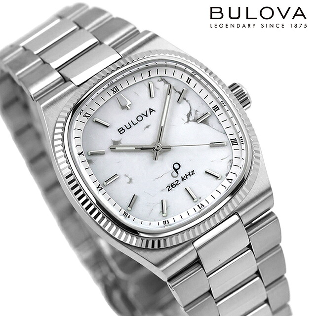 ブローバ スーパーセビーユ プレシジョニストクォーツ 腕時計 ブランド メンズ BULOVA 96A344 アナログ マグネサイト 白 おしゃれ 防水 プレゼント 男性 実用的